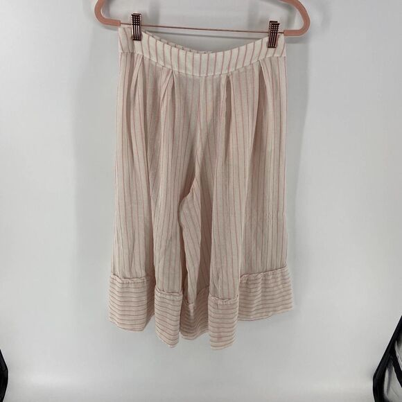 My beachy Side Striped Culotte Cropped Wide Leg Flowy Pant Trouser Women 2 - Picture 8 of 8